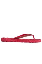 Red glitter flip store flops