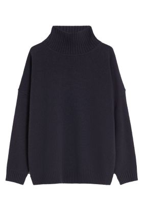 Borgia High-Neck Sweater - Navy