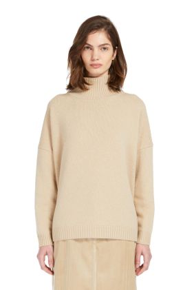 Borgia Wool High-Neck Sweater - Sand
