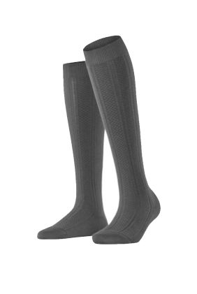 Needlepoint Knee-high Socks - Dark Rock