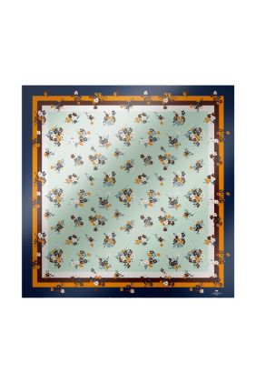 Onesto Printed Silk Scarf - Pastel Green