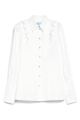 Pancia Ruched Shirt - White
