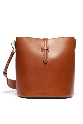 Pere Leather Bucket Bag - Tobacco