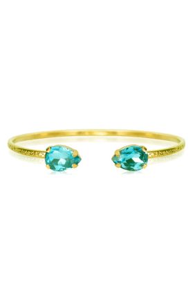 Petite Drop Bracelet - Gold/Aquamarine