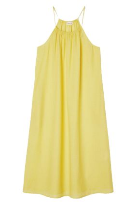 Pykoboo Dress - Fluo Yellow Vichy