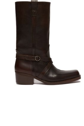 Ranch Leather Boots - Chocolate