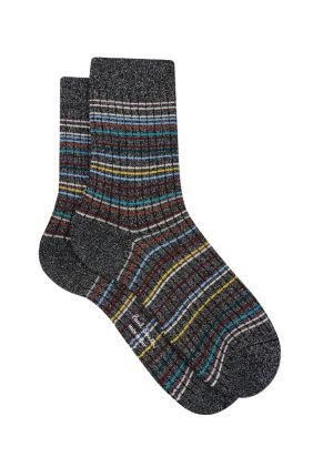 Hilma Signature Stripe Socks - Black